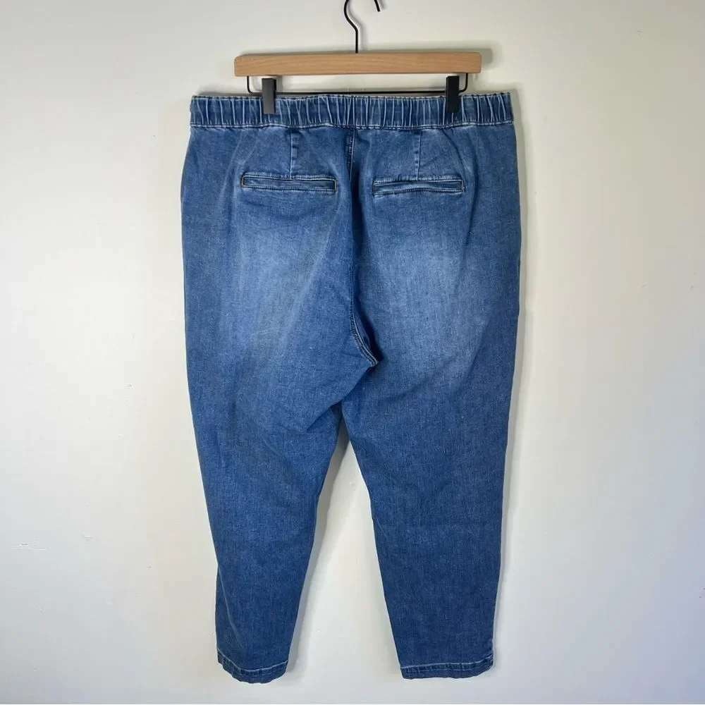Universal Standard ComfortDenim Drawstring Jeans Straight Leg Blue Jeans size 1X